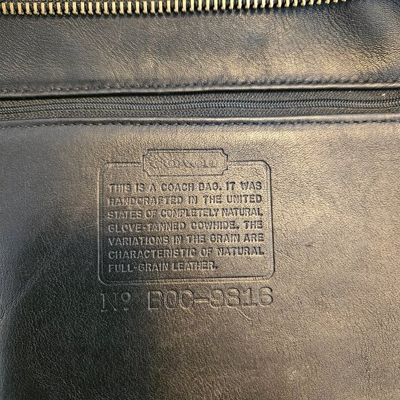 Vintage Coach Black Slim Duffle Sac - Made in USA (2000) - Like New Condition - Picture 2 of 15